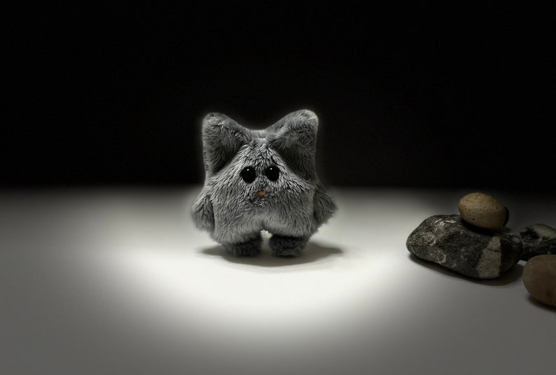 Pocket Cat Gray Plush Toy