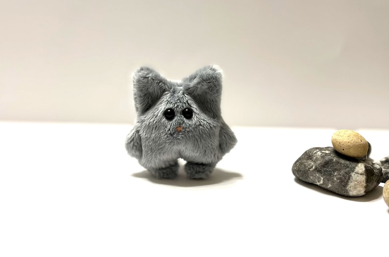 Pocket Cat Gray Plush Toy