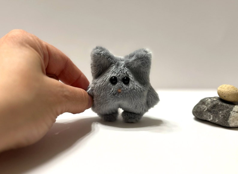 Pocket Cat Gray Plush Toy