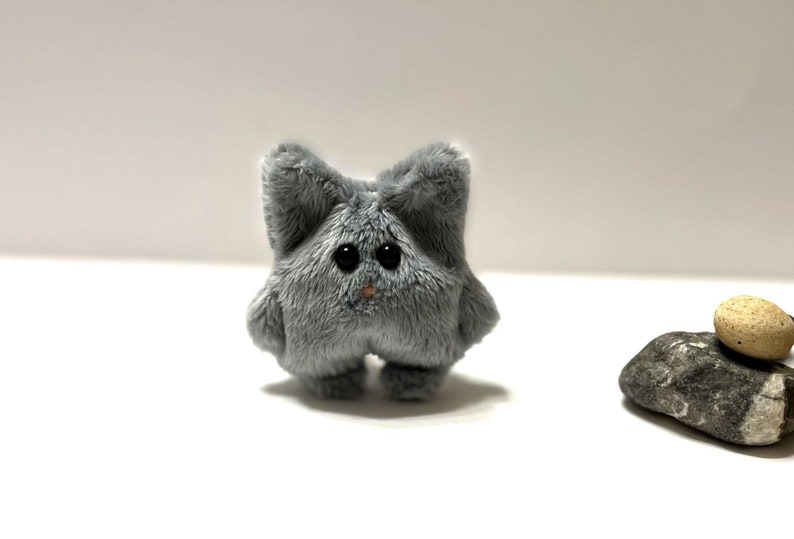 Pocket Cat Gray Plush Toy