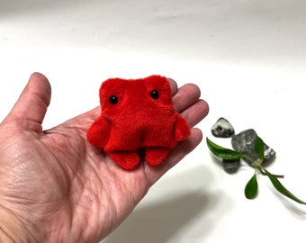 Pocket Frog Plush Toy: Worry Pet, Small Travel Companion, Wish Luck