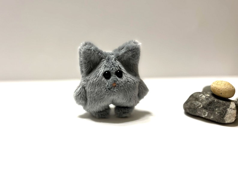 Pocket Cat Gray Plush Toy