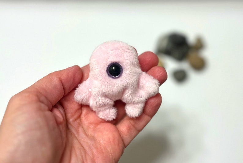 Pocket Monster Plush Toy, Worry Pet, Weighted Animal, Travel Companions, Sensory Plush, Lucky Charm, Fidget Plush, Anxiety Animal, Hug Mom image 1