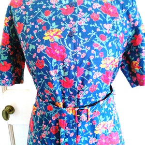 UK 14 Vintage 1980s Tea Dress Cottagecore Floral William Morris EU 42 US 10 Bust 40 102cm image 4