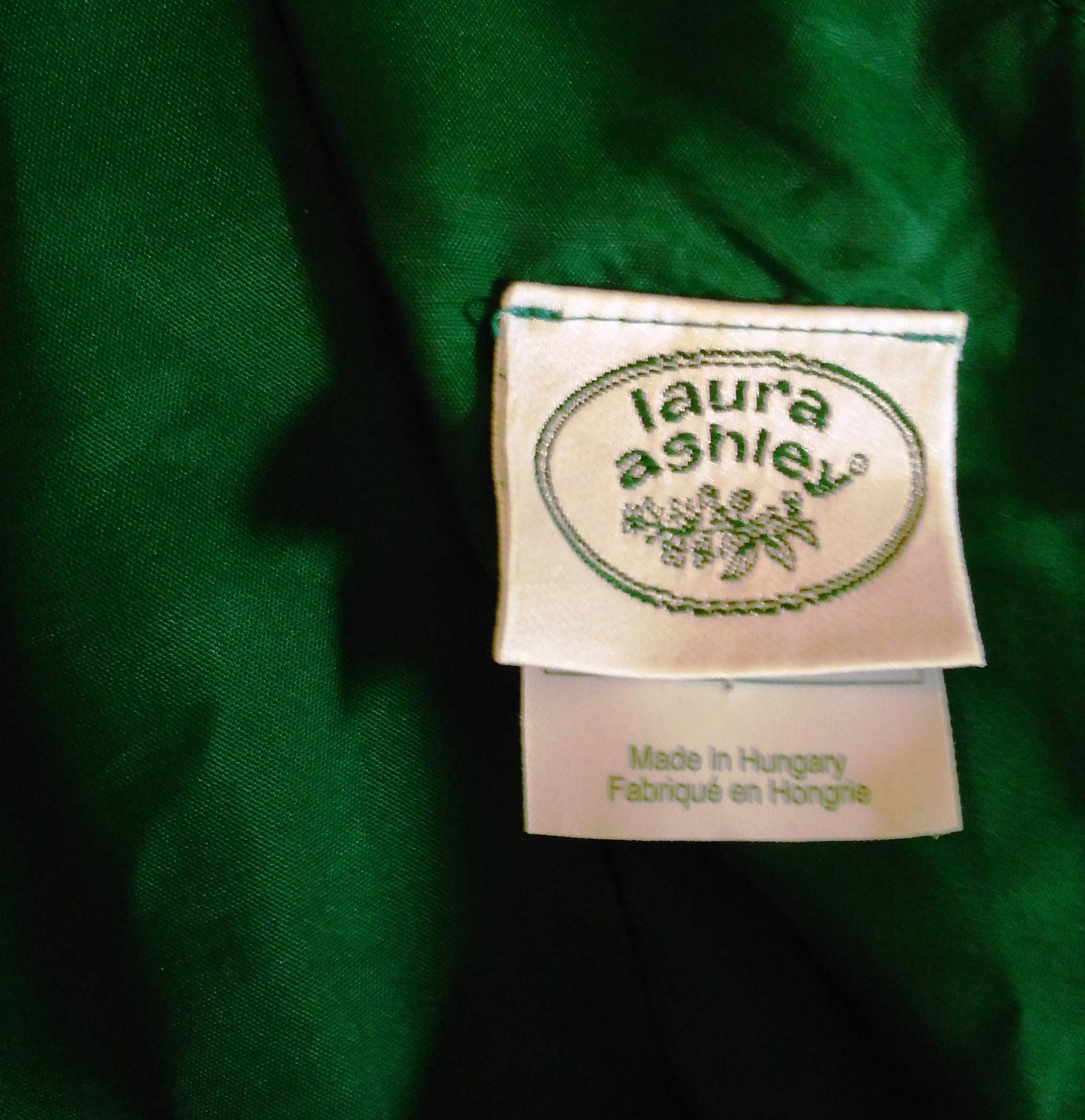SALE! Size 14 Vintage Laura Ashley Bottle Green Velvet Evening Gown ...