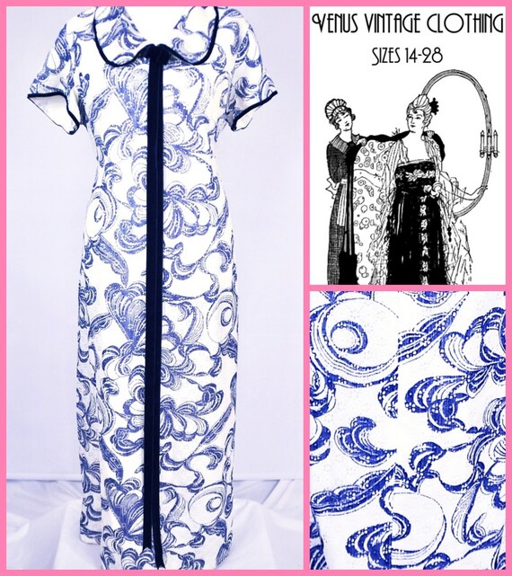 Plus Size UK 22 Vintage Maxi Dress '70s Boho Broderie Anglaise Bust 48" 122cm EU 50 US 18