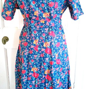 UK 14 Vintage 1980s Tea Dress Cottagecore Floral William Morris EU 42 US 10 Bust 40 102cm image 6