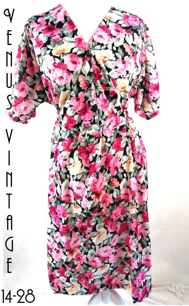Pink Vintage Tea Dresses Plus Size