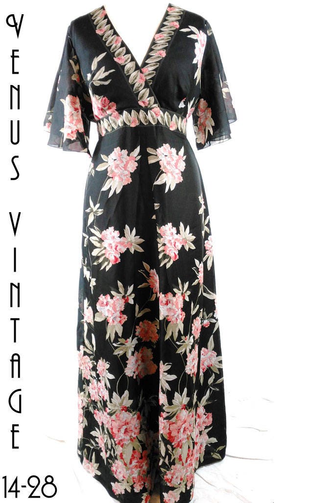 kimono style maxi dress uk
