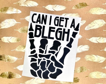 Blegh Rocker Hand Vinyl Decal: Tumbler, Car, Laptop Sticker