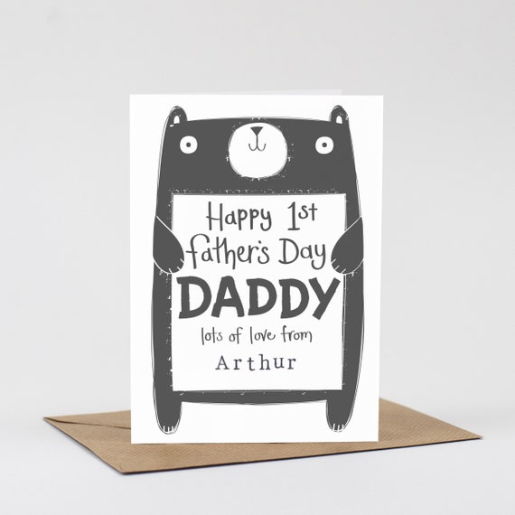 personalised first fathers day card