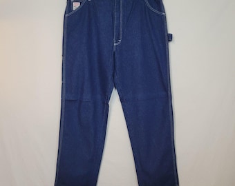 Vintage Pointer Brand Carpenter Jeans Womens 16M Blue Workwear Chore Utility 35x30 Made in USA