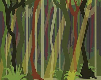 Pokemon Travel Poster Viridian Forest