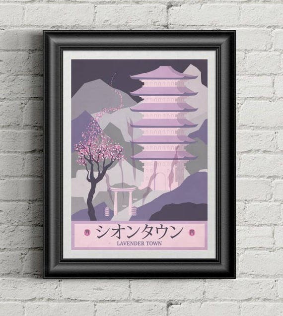 Pokemon Travel Poster Lavender Town - Etsy