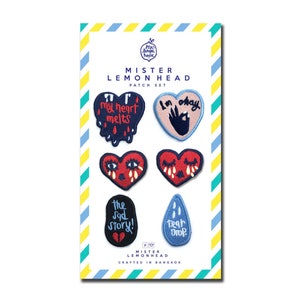 Sad story patches collection/ tear heart melts im ok / iron on patch