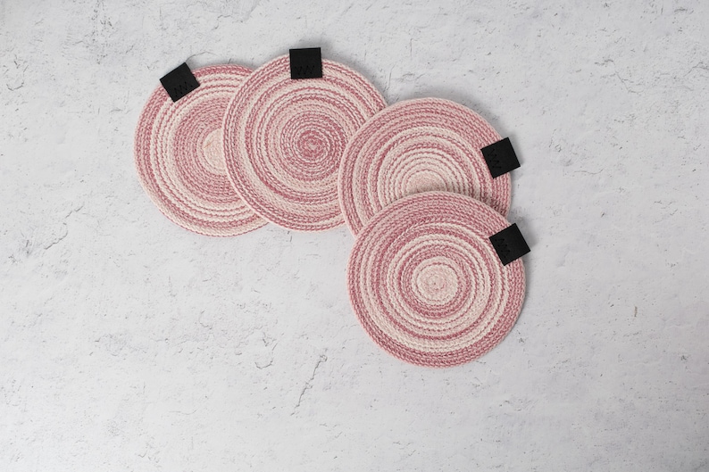 Rope Coasters LIMITED EDITION COLOR - Handmade From 100% Cotton Rope ...