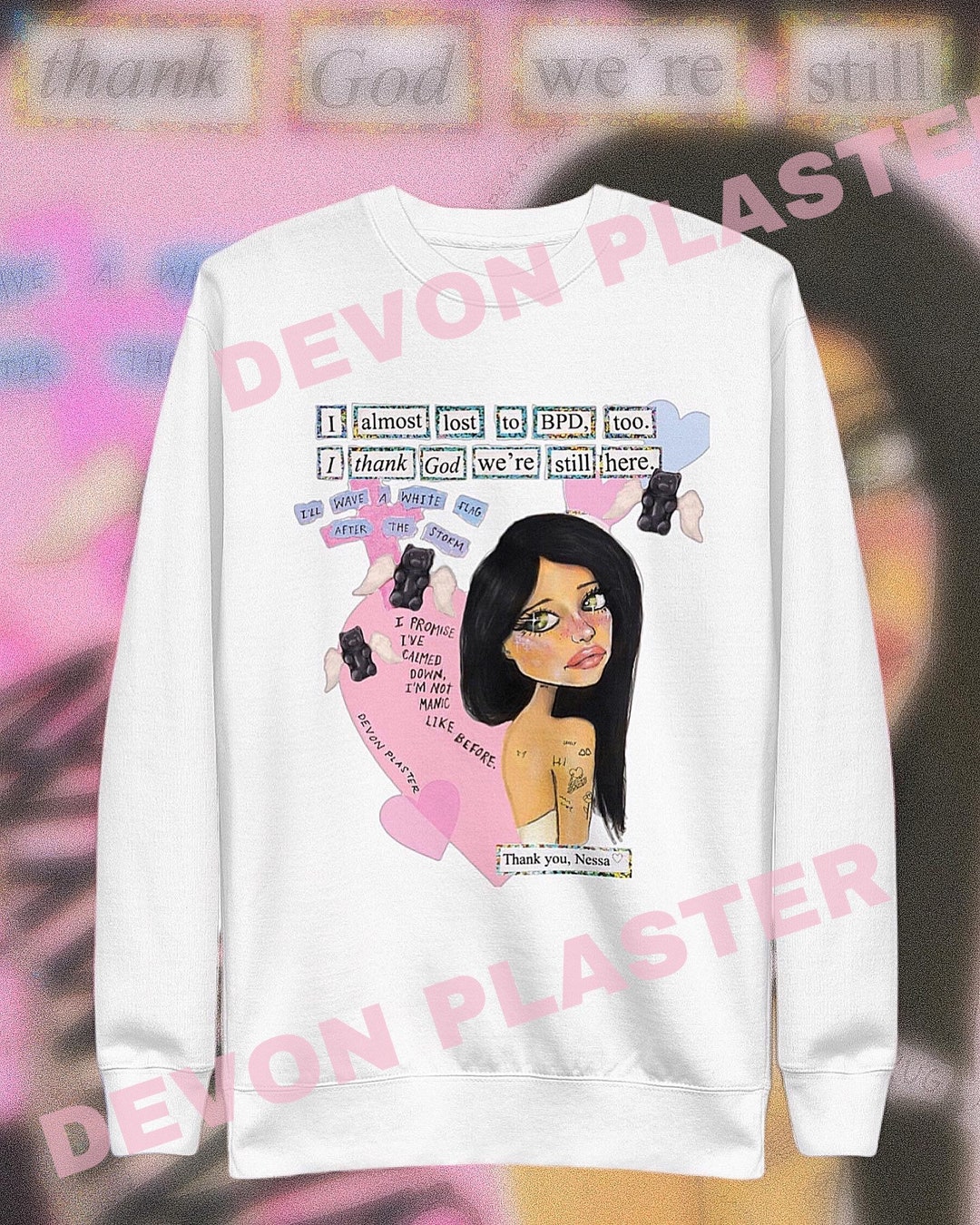 Lovebomb BPD NESSA Barrett Crewneck Etsy
