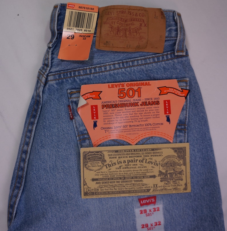 Levis 501 2 Sizes Available NOS 501s With Tags Vintage - Etsy