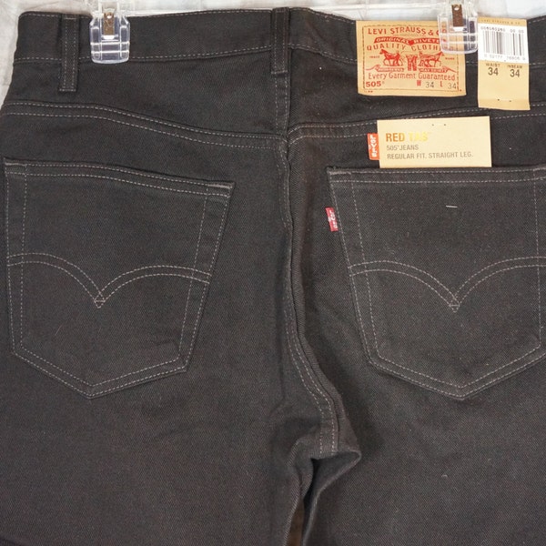 34W x 34L NOS Levis 90s Vintage LEVI'S 505 Black original retail tags - Stock No 129