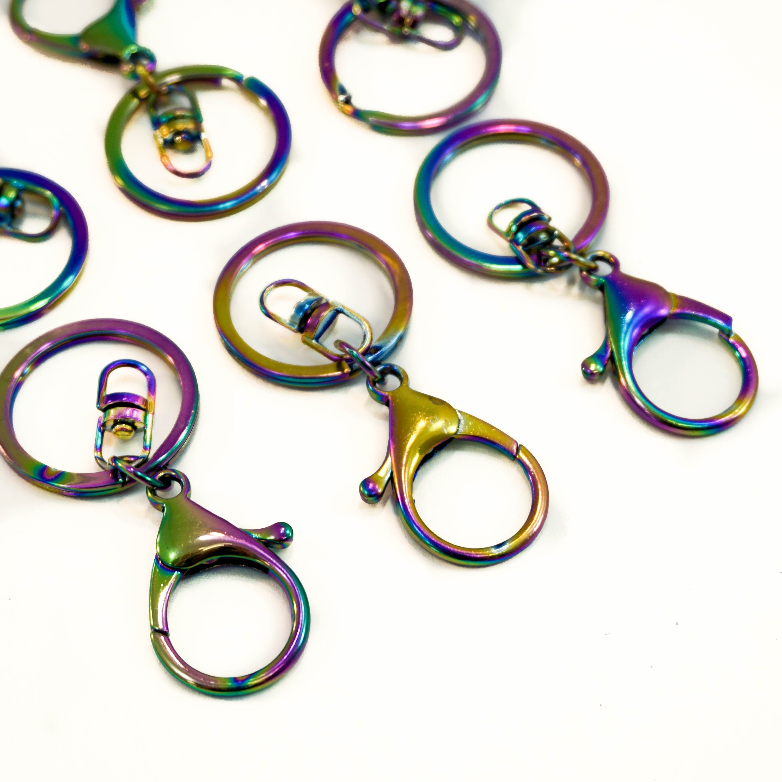 Rainbow Key Chain Hardware 20 pack Etsy