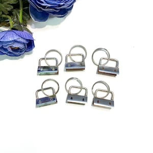 Silver Key Fob Hardware - 20 pack