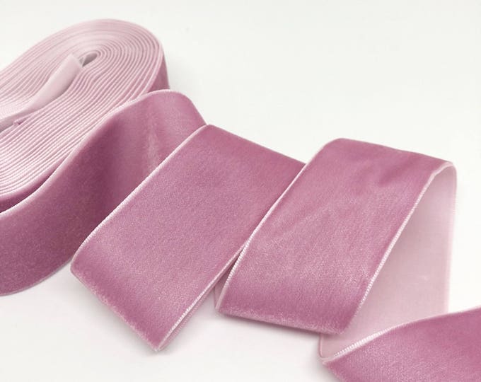 Mauve Velvet Ribbon 1 and a Half Inch Etsy