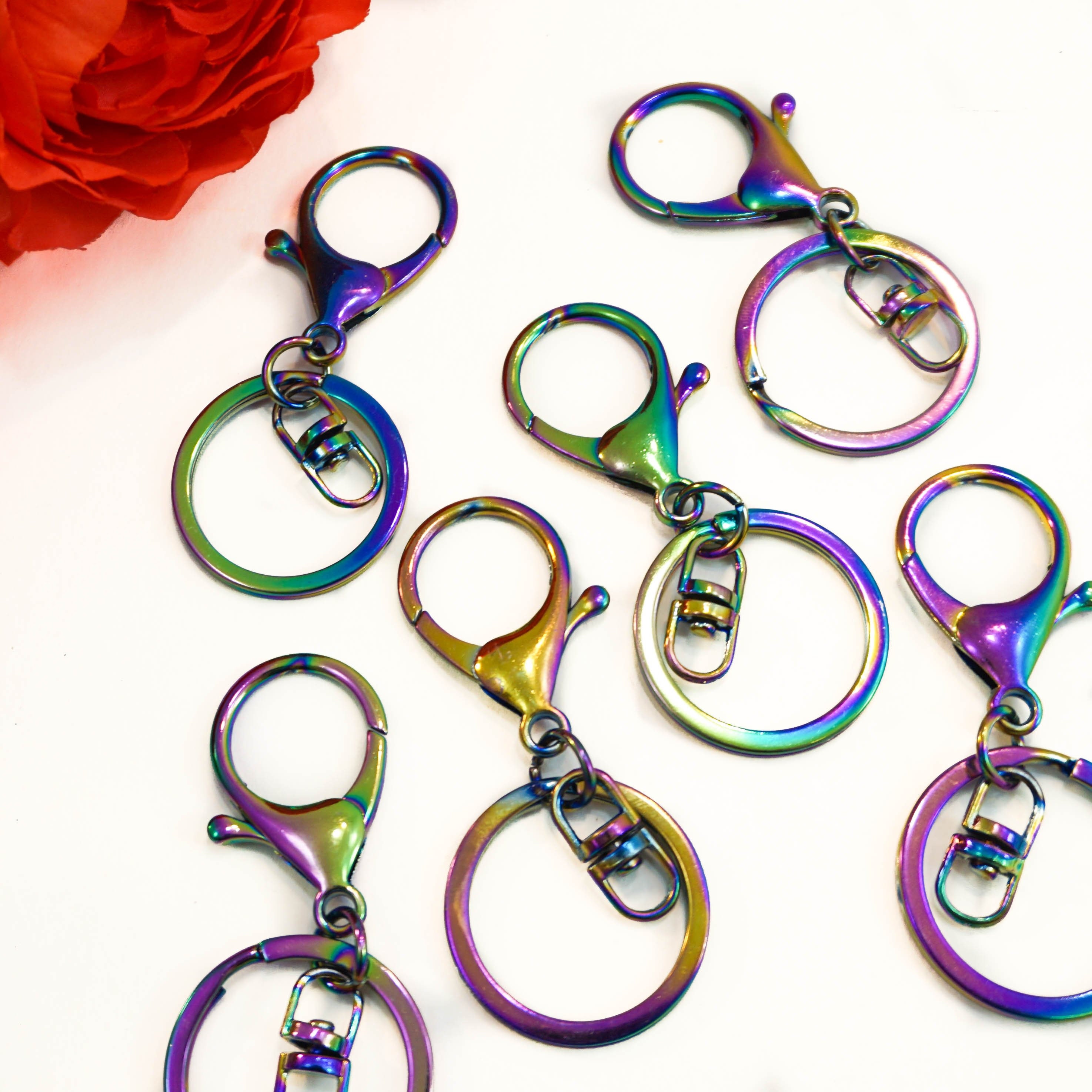 Rainbow Key Chain Hardware 20 pack Etsy