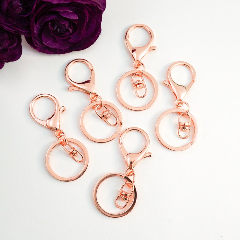 Rose Gold Key Chain Hardware 20 pack Etsy