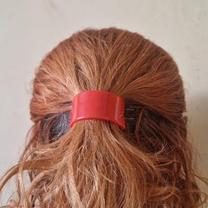 Vintage 1960s Pony Tail or Chignon Clinchers - Red, pink, brown