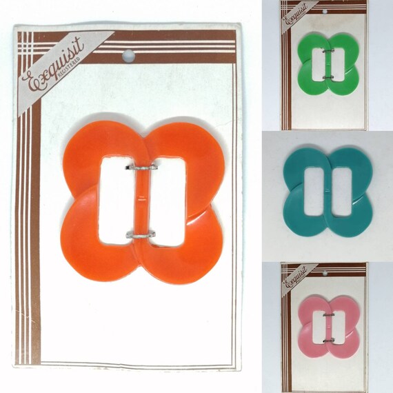 1960s Vintage Block Colour Belt Buckle