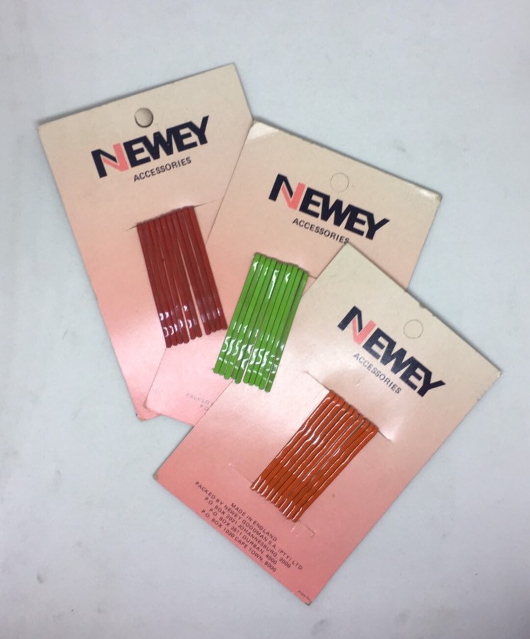 Vintage Block Colour Kirby Grips on Original Newey Packaging Etsy