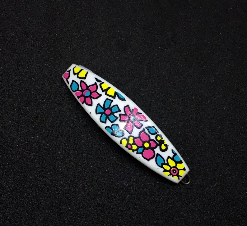 Vintage Colourful Patterned Hair Clips Slides Barrettes