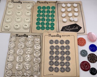 Job lot bundle, 1950s , Vintage Buttons on Original Packaging, over 100 buttons!