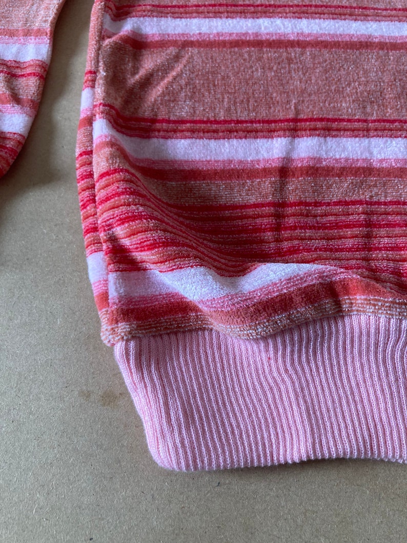 Vintage 1970s Pink Stripy Velour Jumper Pullover Age 4 6 Years | Etsy