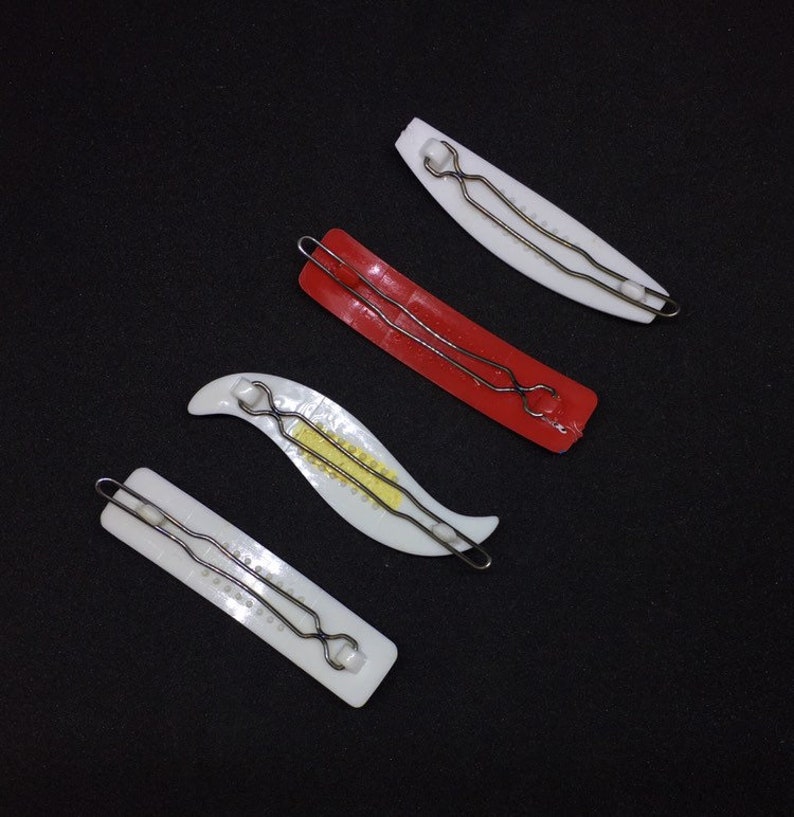 Vintage Colourful Patterned Hair Clips Slides Barrettes