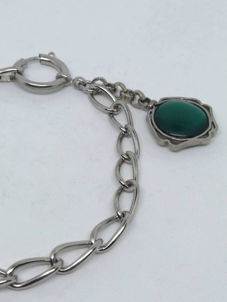 Jakob Bengel Vintage 1930s Silver metal Geometric  Chain Bracelet