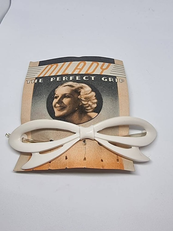 White bow large hair clip, wholesale, job lot bulk