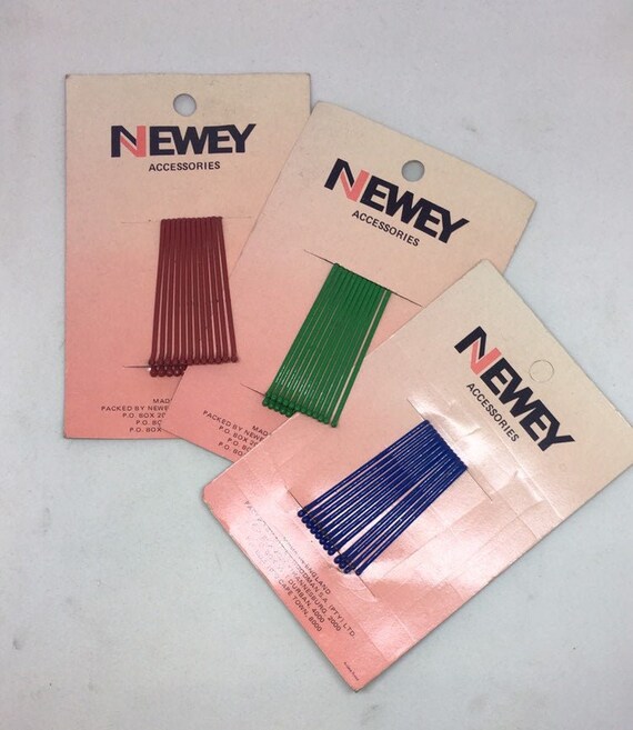 Vintage Block Colour Kirby Grips on Original Newey Packaging Etsy