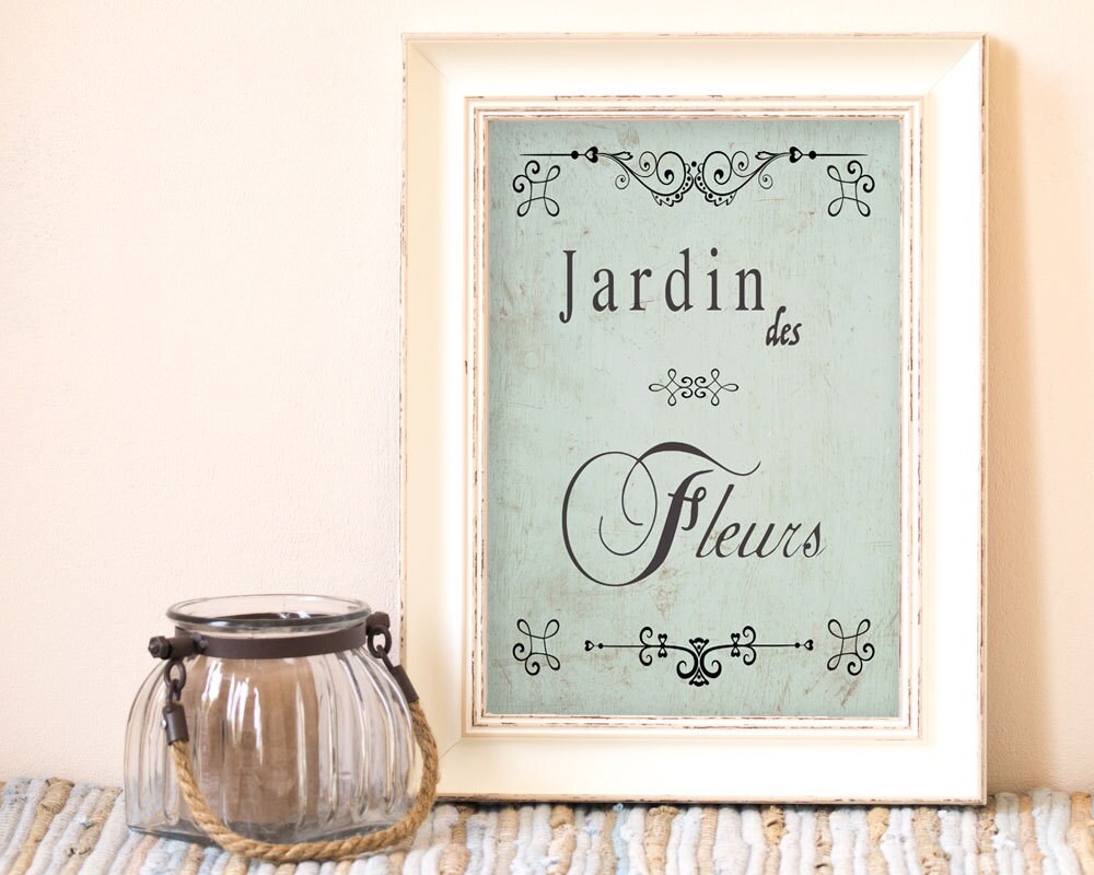 Printable art typography print French decor French vintage | Etsy
