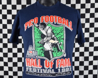 90s Vintage Pro Football Hall of Fame t-shirt / NFL / 1991 Festival / HOF / Canton Ohio / Navy Blue / Fits like a Medium