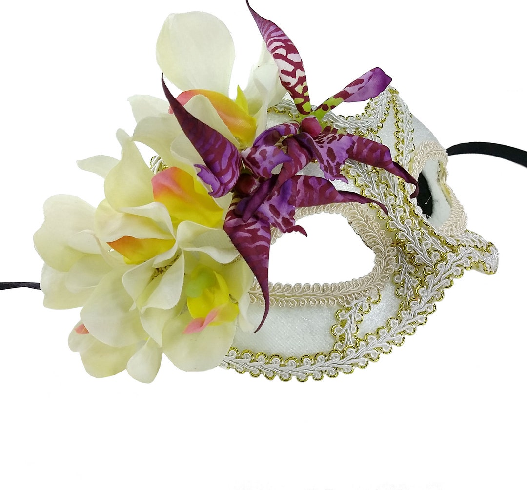 White Orchid Masquerade Mask masker Etsy Nederland