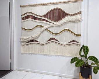 Uluru - Large Contemporary Woven Tapestry, Modern Macrame Wall Hanging, Macraweave, Home Decor, Textile Art