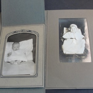 Antique, Vintage from Early 1900’s -Set of (2)- Pretty Babies Children - (Portfolio View)- Black-White Picture Photos.