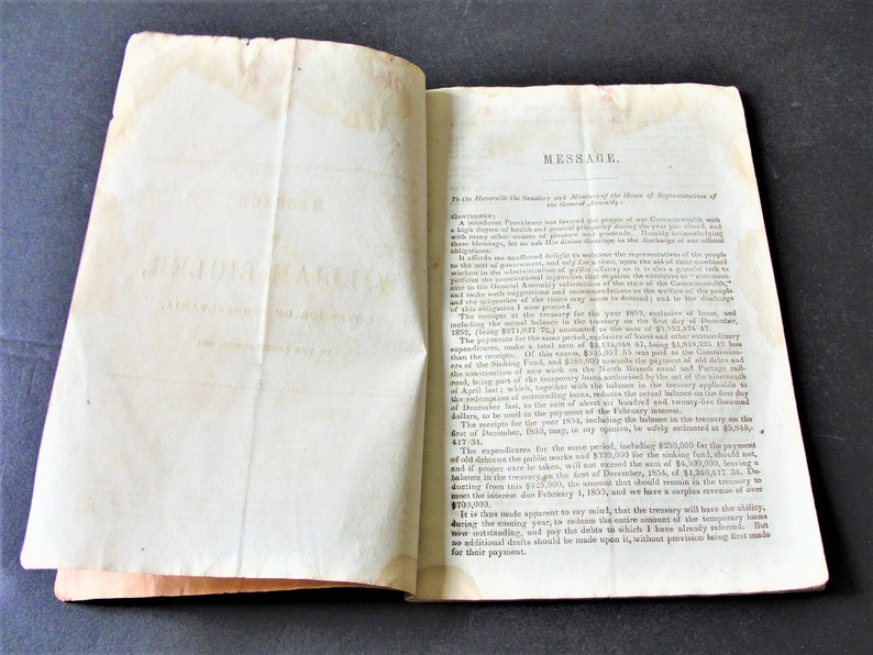 Message of Governor William Bigler of Pennsylvania, to the Legislature