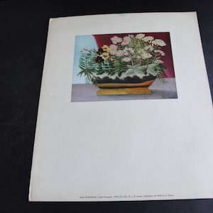 Henri Rousseau &quot;Poet&#39;s Bouquet&quot; (1890-1895), Collection of William S. Paley -1940’s Vintage Reproduction Art Print-Unframed. RARE.