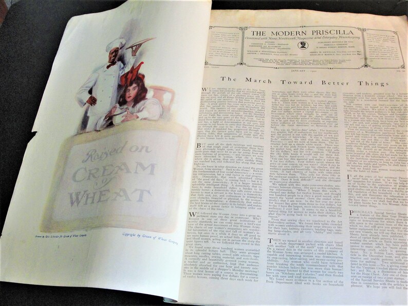 The Modern Priscilla - Needlework, Housekeeping, Fashions, Fiction- Illustrated Cover-January, 1920 Monthly Magazine. afbeelding 2