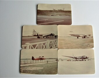 1950s Vintage Photo set of (5) Fife Airplanes.