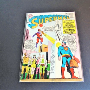 Superman 168 Good/Very Good 3.0cover detached from bottom stapleLuthor-Super-Hero12 CENT Silver Age DC 1964 Comic Book. image 1