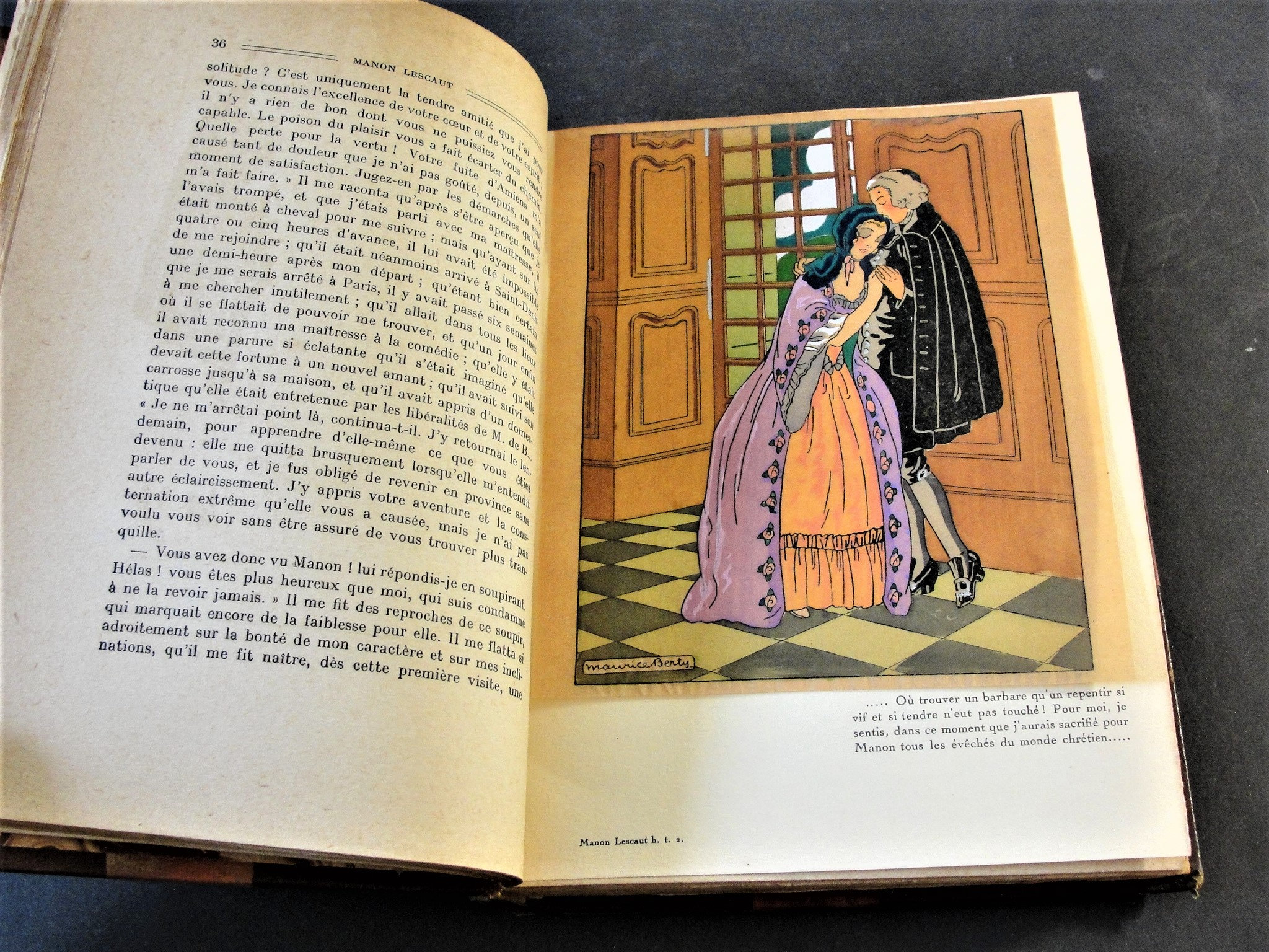 アート・デザイン・音楽 Histoire de Manon Lescaut Maurice Berty Histoire De Manon Lescaut – 1928 French Romantic Book, Maurice