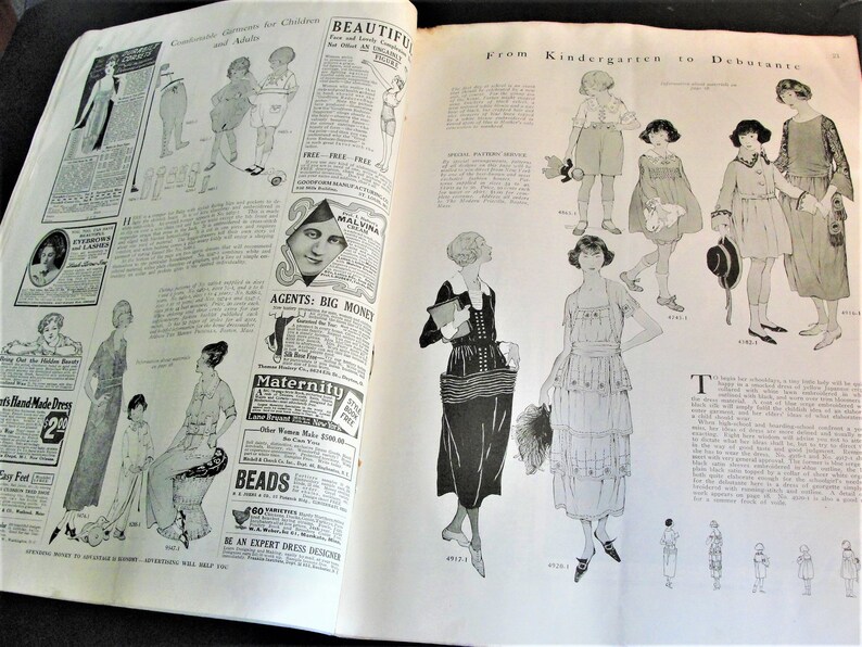 The Modern Priscilla - Needlework, Housekeeping, Fashions, Fiction- Illustrated Cover-January, 1920 Monthly Magazine. afbeelding 7